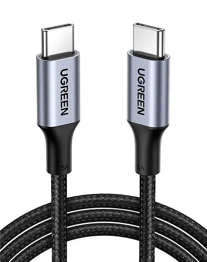 Кабель UGREEN US316 USB-C Cable Aluminum Case with Braided 2m (Black) (UGR-70429) - фото 1
