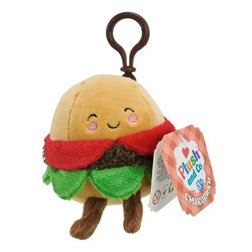 Мягкая игрушка-брелок "Гамбургер" Plush and Co PLC25084, 7 см - фото 1