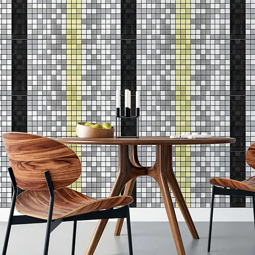 Самоклеюча алюмінієва плитка 300x300x3 мм Срібна із чорним мозаїка SW-00001825 - фото 6