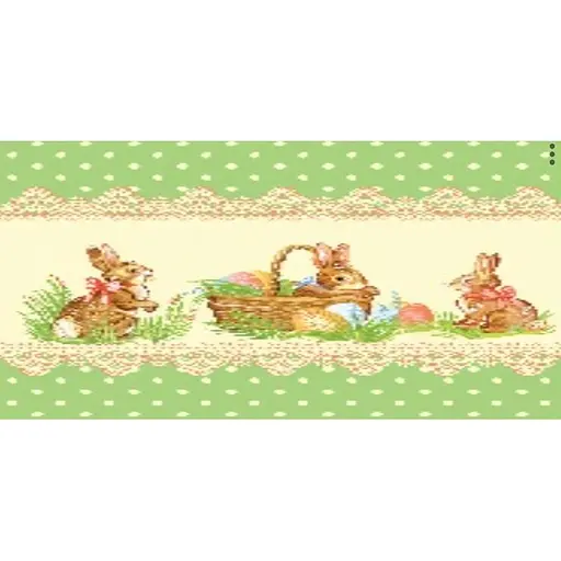 Серветки паперові Silken пасхальні Зайчики на гялявины 33 x 33 см 18 шт. - фото 1