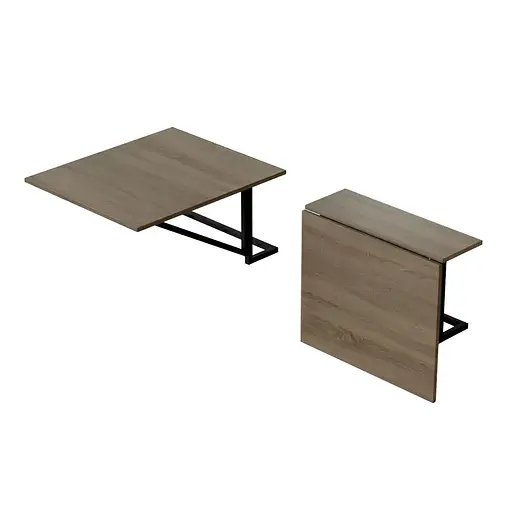 Стіл розкладний Олександр 5 Ferrum-decor 750x600x700 Чорний метал ДСП Дуб Сонома Трюфель 16 мм (FRD-104896)