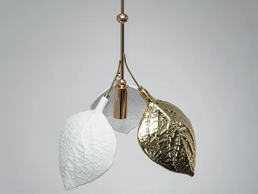 Світильник підвісний кераміка золото E14 1 лампа - фото 1