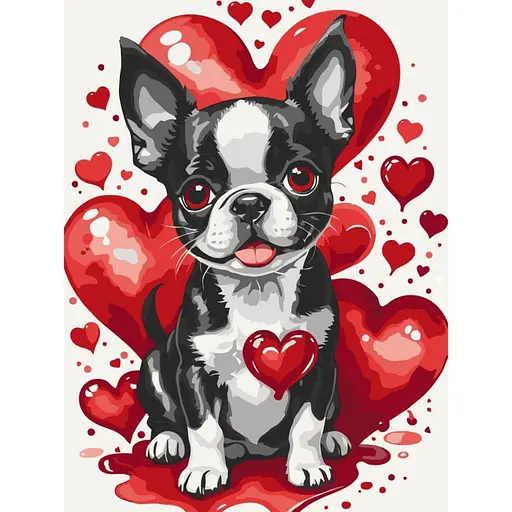 Картина по номерам "Ушастый Валентин" 11701-AC 30х40 см