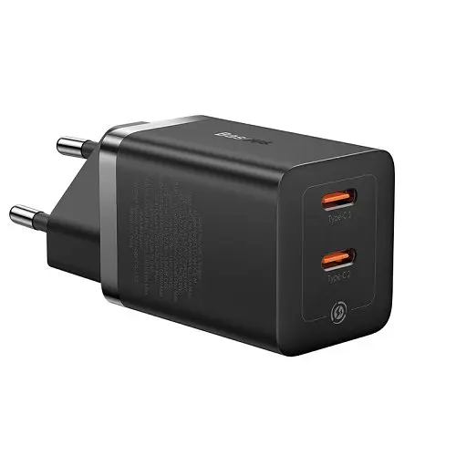 Мережевий зарядний пристрій Baseus GaN5 Pro Fast Charger C+C 40W EU чорний CCGP180101 - фото 1