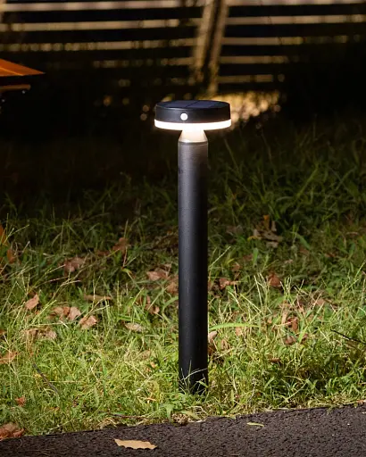 Вуличний світильник на сонячній батареї Goldlux 329790 Gwinea LED 1x4,5W 4000K 400Lm IP44 чорний - фото 3