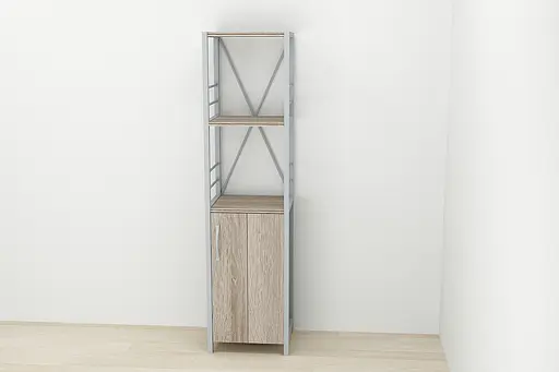 Етажерка 3/34 Ferrum-decor Серії Конект із тумбою 144x34x28 Сірий ДСП Сонома Трюфель (FRD-104439) - фото 2