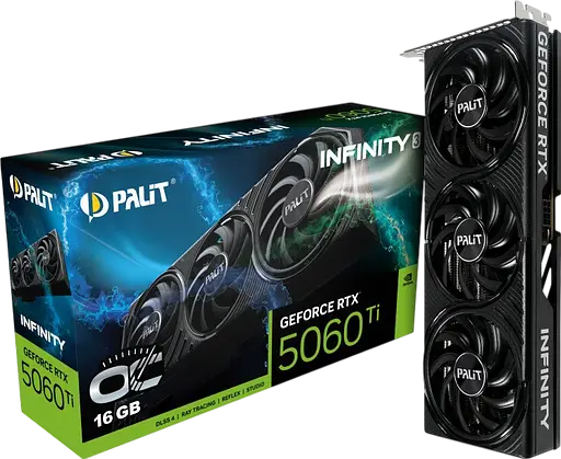 Видеокарта GeForce RTX 5060 Ti 16GB Palit Infinity 3 OC (NE7506TS19T1-GB2061S)