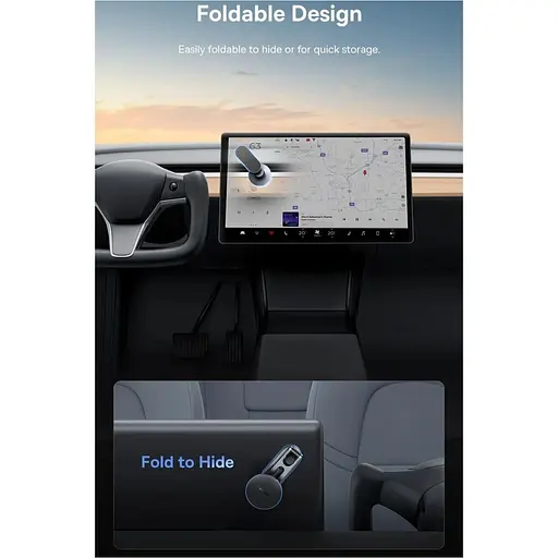 Автотримач Baseus T-Space Magnetic Frost Silver (C40151300S11-00) [142360] - фото 9