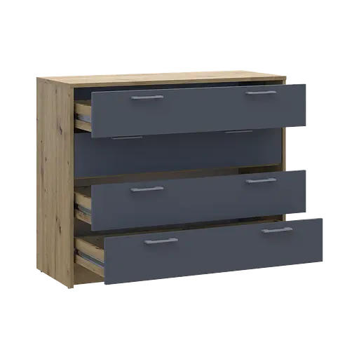 Комод Doros Ронди Дуб Артизан/Графит 4 ящика 100х40х82 (41516186) - фото 5