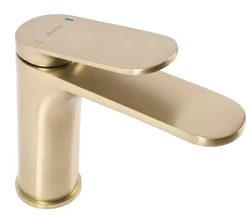 Змішувач для умивальника Rea Marco brushed gold низький REA-B4897 Золотий - фото 2