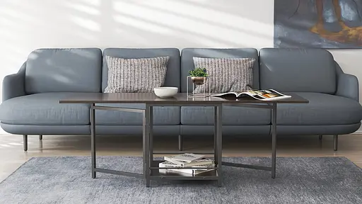 Стол журнальный трансформер Куб Комбо Ferrum-decor 540x532x500 Черный металл ДСП Венге Магия 16 мм (FRD-105313) - фото 4