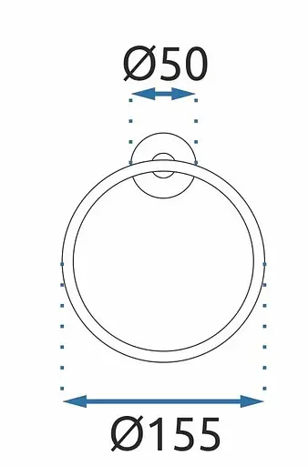 Тримач для рушника кільце Rea 332915B Mist 05 brushed gold REA-06905 Золотий - фото 6