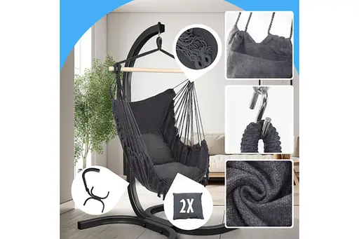 Підвісне крісло K-Sport KSOZ025C чорне (KS-411) - фото 3