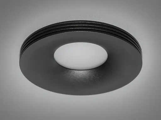 Якісний круглий точковий світильник серія "Аluminium", чорного кольору - фото 1