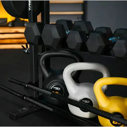 Стойка Trex Sport 3-уровневая для гантелей, грифов и гирь TX-075DR - фото 10