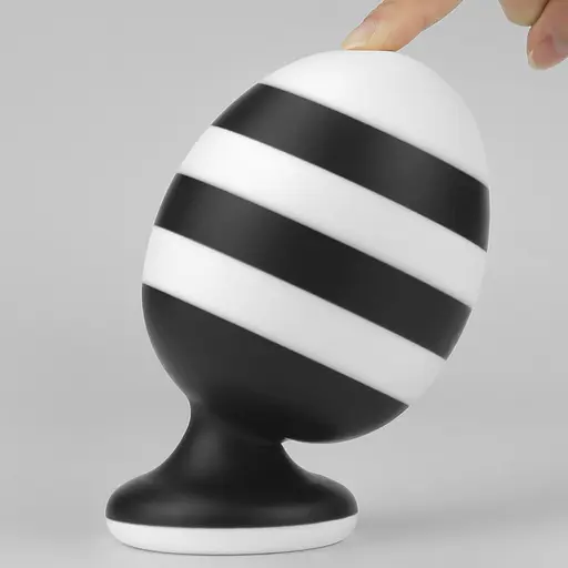 Анальна пробка LoveToy X-Missioner 14 см (чорно-білий) - фото 13