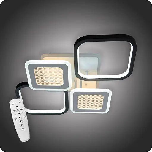 Люстра светодиодная 517 Dlight 3color с пультом 95Вт Черный (01890) - фото 1