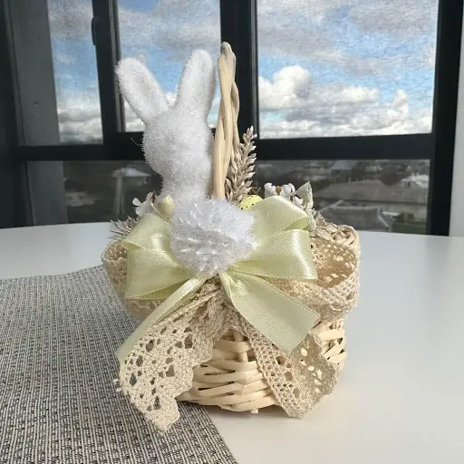 Пасхальная корзина 10х10х15 см. hand-made MIS LT 3 - фото 1