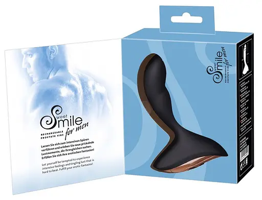 Стимулятор простати Sweet Smile Rechargeabe Prostate Vibe, 12.6 см чорний - фото 4