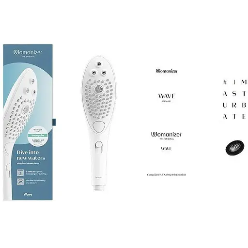 Насадка-стимулятор для душу 2 в 1 Womanizer Wave White - фото 5