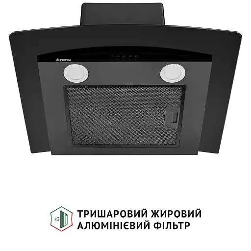Витяжка декоративна зі склом Perfelli GRASSI 6HMB NERO - фото 8