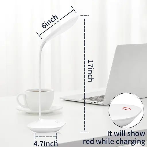 USB портативна світлодіодна настільна лампа 3-х рівневий диммер - фото 4