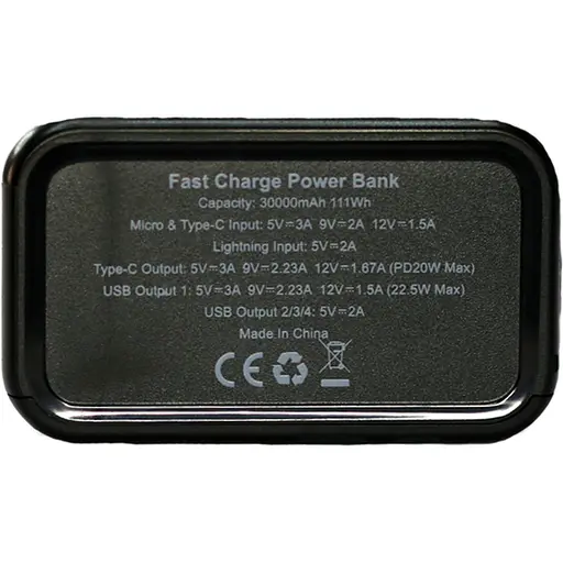 Повербанк TheGeneral Andes 30000 mAh черный (40012219-01) - фото 2