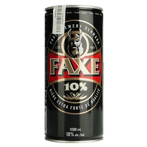 Пиво Faxe Extra Strong светлое 10% 1 л ж/б