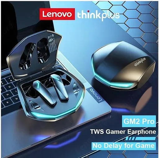 Навушники бездротові ігрові Lenovo GM2 Pro спортивні чорні - фото 7