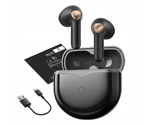 Навушники бездротові SoundPEATS Air4 Lite чорні - фото 4