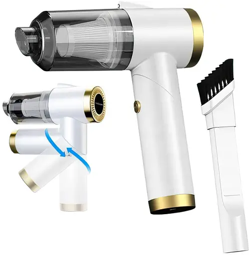 Пылесос автомобильный Q8 портативный аккумуляторный мощный White (16405) - фото 2