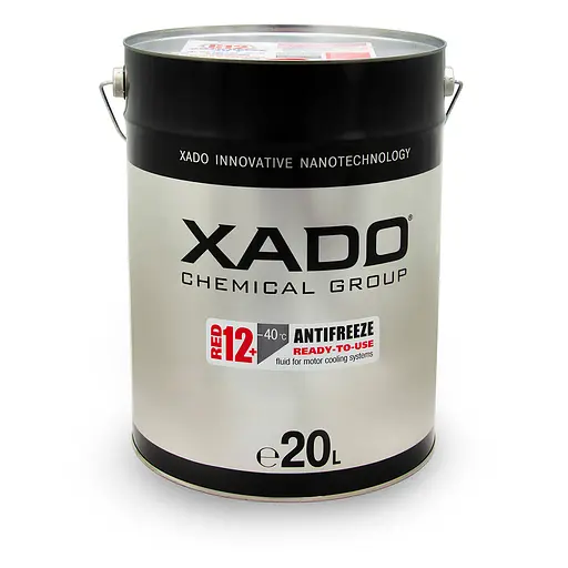 Антифриз Xado Antifreeze Red G12+ -40⁰С красный готовый 20л(XA 58507) - фото 1