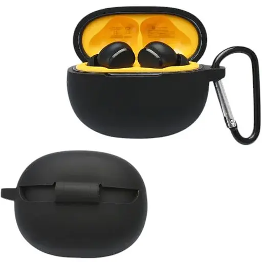 Чохол-накладка DK Realme Buds T110 | Silicone Candy Friendly з карабіном (016038) (black)