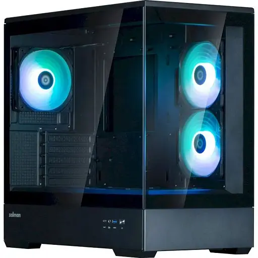 Корпус Zalman P30 V2, чорний, Mini Tower, без БЖ, для Micro ATX / Mini ITX, 1xType-C / 1xUSB 3.0, макс. CPU - 173 мм / VGA - 420 - фото 1
