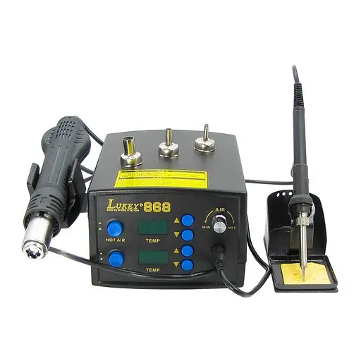 Паяльная станция Lukey 868 фен, паяльник - фото 7