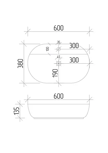 Умивальник VBI Terni white накладний VBI-011800, Білий - фото 7