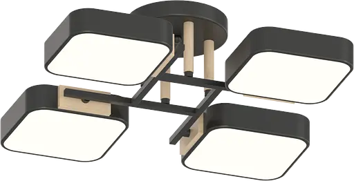 Люстра XI3352-4 черный + дерево