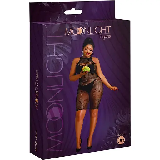 Сукня-бодістокінг Moonlight Plus Model 06 XL-XXXL Black - фото 5