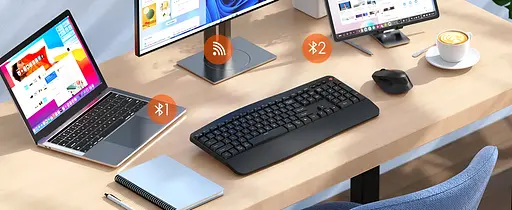 Беспроводная клавиатура с мышкой MEETION DirectorA 2.4G+Bluetooth черная - фото 11