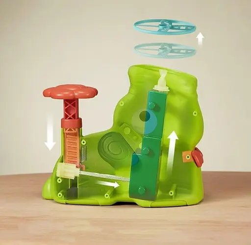 Детская игрушка с летающими тарелками Beiens Слоник зеленый (206green) - фото 4