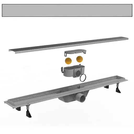 Душовий канал Imprese i-Flow 700 мм із цільною решіткою нержавіюча сталь d44700C - фото 4