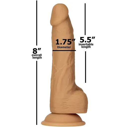 Фаллоимитатор Addiction Dual Density silicone Dildo Caramel 8" - фото 4