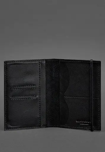 Кожаная обложка для паспорта 2.0 черная - фото 3