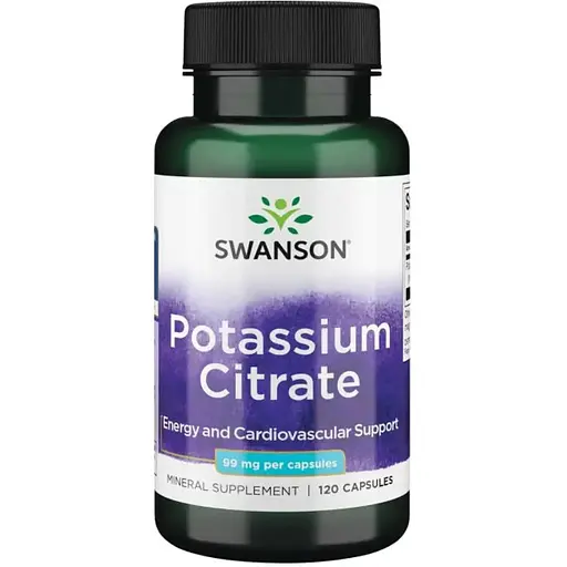 Калій Цитрат Swanson Potassium Citrate 99 mg 120 caps (1086-100-12-6334645-20) - фото 1
