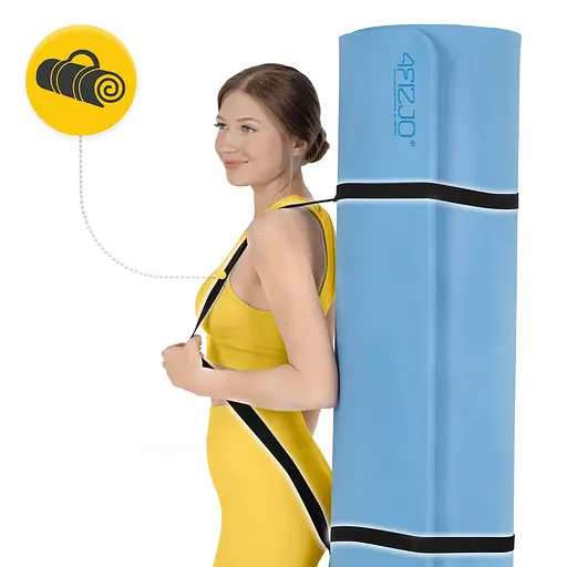 Коврик (мат) спортивный 4FIZJO TPE Gigant 200 x 125 x 2 см для йоги и фитнеса Sky Blue (P-5907739318985) - фото 8