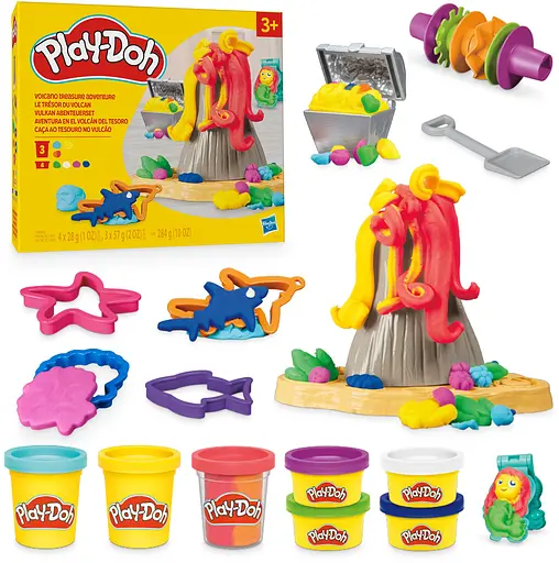 Набір для творчості Hasbro з масою для ліплення Play-Doh Вулканічна пригода зі скарбами (F8789) - фото 3