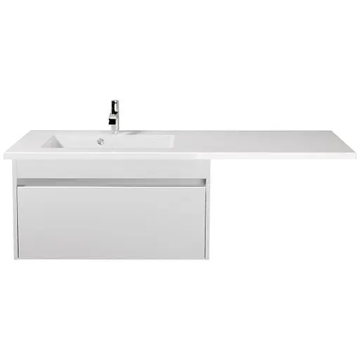 Тумба Мойдодир Prime 80-A Adam 140 L Білий підвісна з крилом над пральною машиною Білий - фото 1