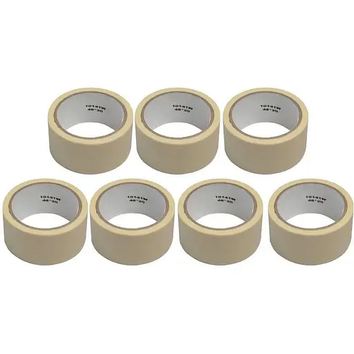 Набор бумажных скотчей для художественных и декоративных работ Кремовый 6 шт. 38 мм х 20 м - фото 1