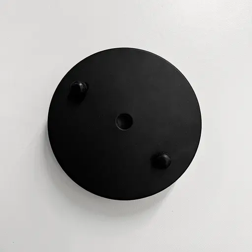 Одинарное круглое потолочное основание в черном цвете 10х2 см | Line F | Арт. BASE 1 BK - фото 1