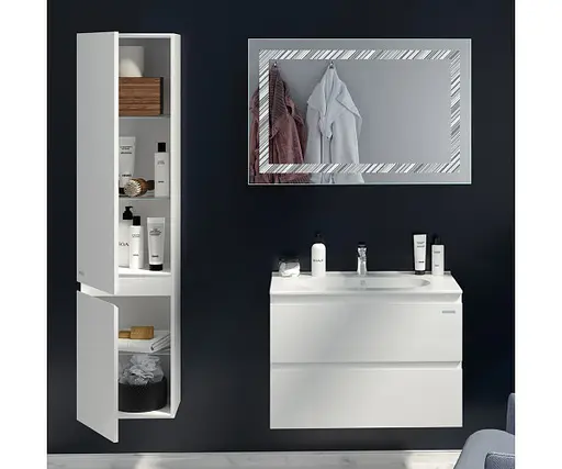 Тумба підвісна Sanwerk Форева Air 81 Білий з умивальником Клеа (MV0000803) Білий - фото 4